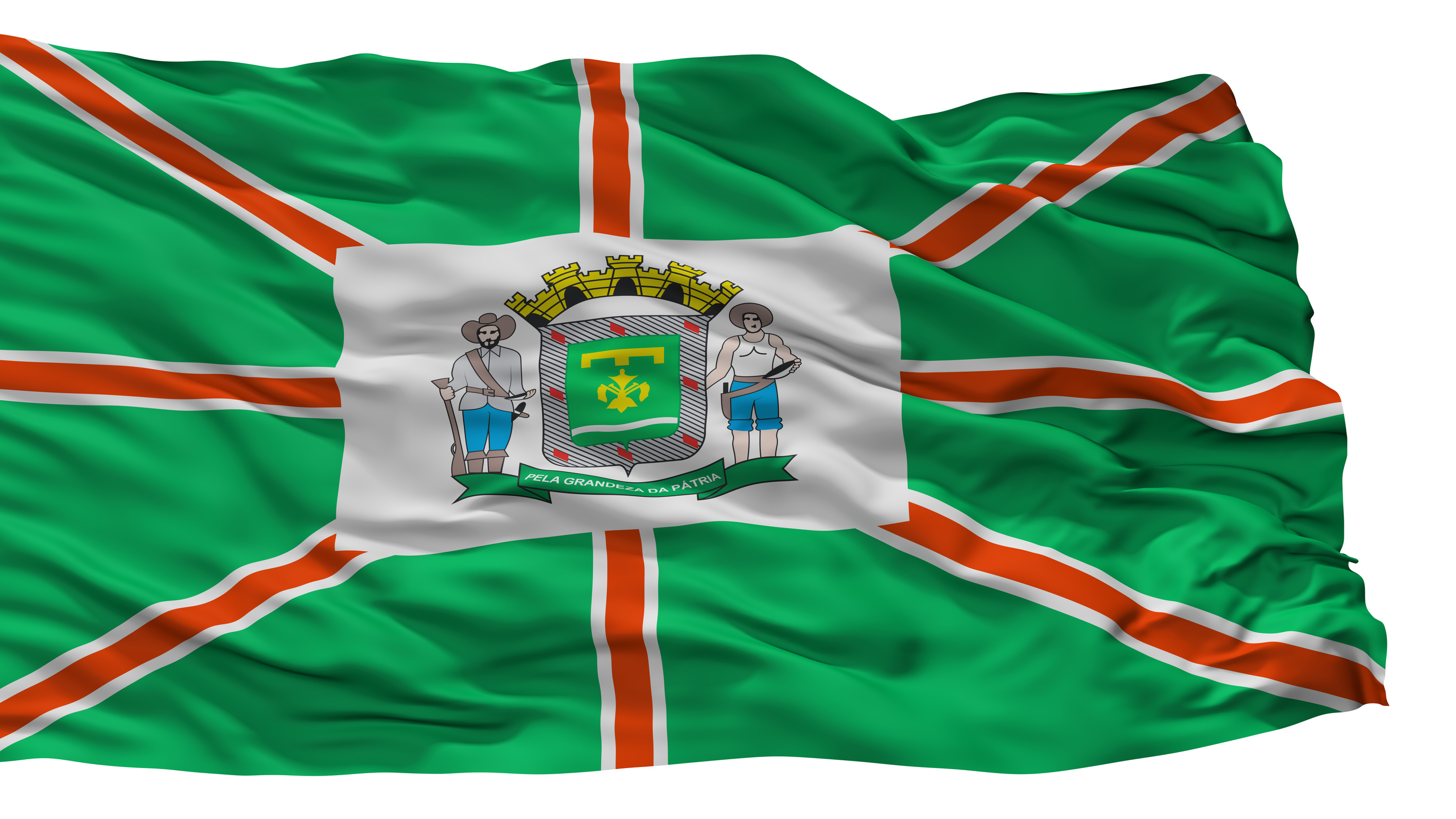 Goiania City Flag, Brasil, Isolated On White Background